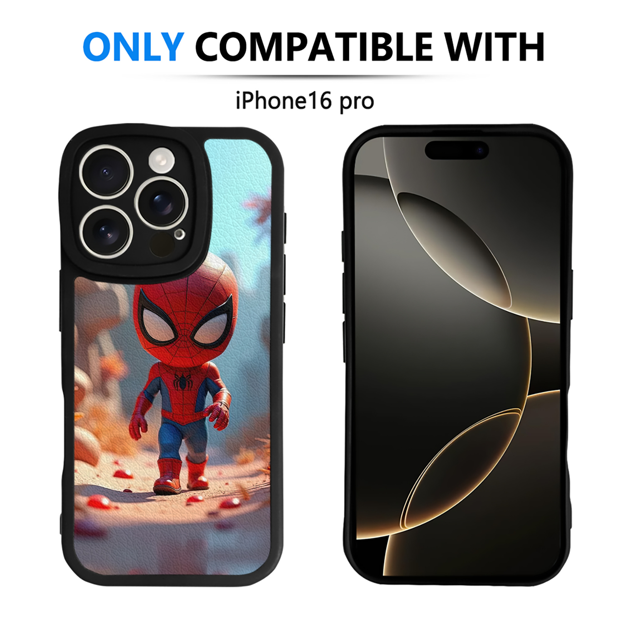 Spider Man スパイダーマン 【iPhone 16シリーズ対応】シリコンスマホケース（レザー調） 材質：シリコン